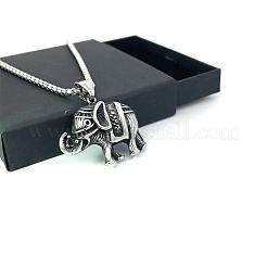 Винтажный кулон в виде слона из нержавеющей стали для женщин и мужчин OM1513