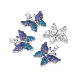 Старинное серебро покрытием сплава подвески&nbsp;ENAM-L030-M01-AS