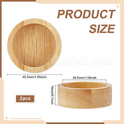 Круглые деревянные подносы для колец AJEW-WH0695-063