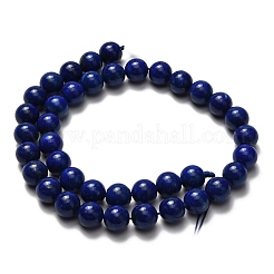 Нитки бусины из натурального ляписа-лазури G-L642-B05-10mm