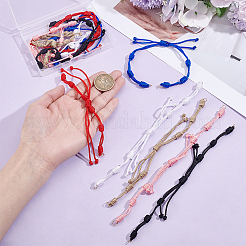 12 Stück 6 Farben Nylonfäden zum Herstellen von Armbändern&nbsp;AJEW-UN00047