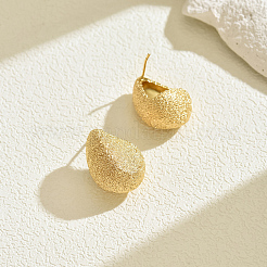 Серьги-гвоздики из матовой латуни в форме капли&nbsp;YQ2405