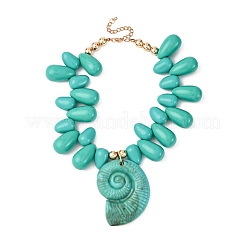 Подвеска из смолы в форме раковины&nbsp;NJEW-Z094-01G