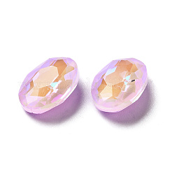 Стеклянные кабошоны со стразами в флуоресцентном стиле мокко GGLA-M005-01A-371MK