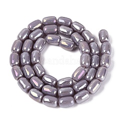 Chapelets de perles en verre opaque électrolytique&nbsp;EGLA-Q132-03B-C04
