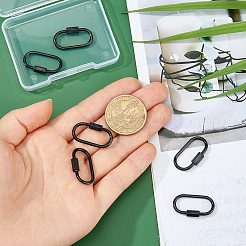 6 Stück 304 Edelstahl-Schraubkarabiner-Schlossanhänger&nbsp;STAS-HS0001-75