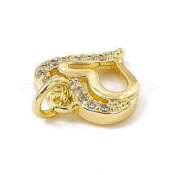 Латунные микропаве прозрачные кубические циркониевые подвески&nbsp;ZIRC-F132-93G