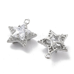 Латунные микропаве прозрачные подвески с фианитом&nbsp;KK-M102-29P