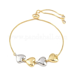 Messing-Armbänder mit Kettenschieber&nbsp;BJEW-C139-01B-GP