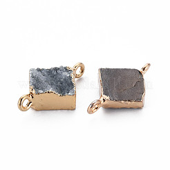 Соединители звеньев агата натурального друзы&nbsp;G-S359-081