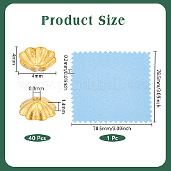 40 шт. 925 колпачка для бусин из стерлингового серебра STER-UN0001-28
