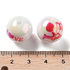 Переливающиеся акриловые бусины с УФ-покрытием MACR-D032-02