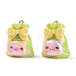 Подвески из радужной смолы с УФ-покрытием&nbsp;RESI-N039-01