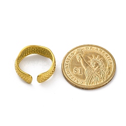 Кольца-манжеты из нержавеющей стали 304 с текстурированной волной для женщин&nbsp;RJEW-M019-09G