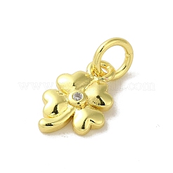 Подвески из настоящей 18-каратной позолоченной латуни с фианитами KK-M283-09D-01