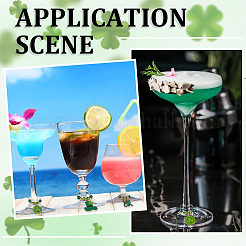 20 pièce 10 styles breloques en alliage émaillé pour verre à vin de la Saint-Patrick&nbsp;AJEW-SC00046