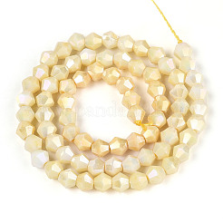 Антикоррозийные гальванические биконические стеклянные бусины EGLA-T021-6mm-16-05