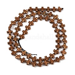 Fili di perline di ematite sintetica non magnetica elettrolitica&nbsp;G-K375-E01-01