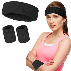 2 сумка хлопковая спортивная повязка на голову и напульсник в комплекте&nbsp;AJEW-CN0004-74B