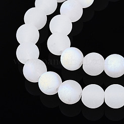 Mattierte Glasperlenstränge aus Jadeimitat&nbsp;LS-GLAA-T032-J8mm-MBB01