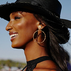 20 шт. латунная полукруглая фурнитура для сережек-гвоздиков&nbsp;KK-BC0008-81