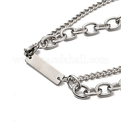 Двухслойные ожерелья из нержавеющей стали 304 в готическом стиле для мужчин FS-WG470F1-05