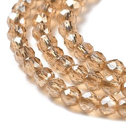 Прозрачные стеклянные бусины гальваническим пряди&nbsp;GLAA-H021-01A-PL01