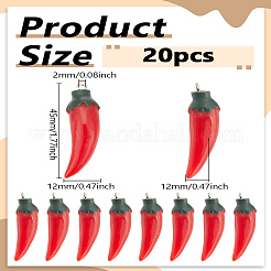 20 шт. подвески из смоляного перца большие&nbsp;RESI-LP0001-58