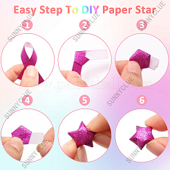 900шт 10 пакета счастливая звезда оригами бумага DIY-SC0031-29