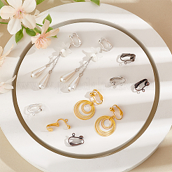 Латунные клипсы серьги KK-PH0021-01M