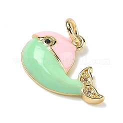 Латунные микропаве прозрачные подвески с фианитом&nbsp;KK-F925-01G