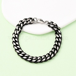 Браслеты из кубинской цепочки из нержавеющей стали 304 для мужчин и женщин BJEW-C124-04A-02