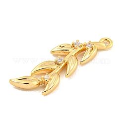 Латунные микропаве прозрачные подвески с фианитом&nbsp;LS-KK-U015-13G-1