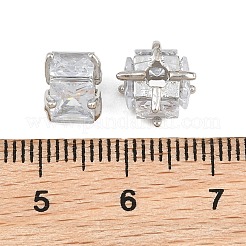 Messing pflastern klare Zirkonia-Perlen&nbsp;CU-CBA6A75-07P