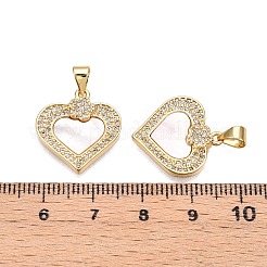 Латунные микропаве прозрачные подвески с фианитом&nbsp;KK-N254-200G