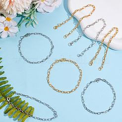 40шт 2 цвета железный кабель цепочка браслеты IFIN-ME0001-12