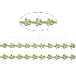 Звено цепи с эмалью из золотой латуни&nbsp;CHC-H103-08C-G