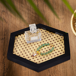 Piatti per gioielli in rattan esagonale&nbsp;AJEW-WH0258-735