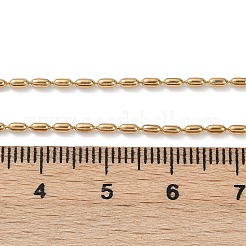 Ионное покрытие (ip) 304 нержавеющая сталь овальная шариковая цепочка ожерелье для мужчин и женщин&nbsp;X-NJEW-M200-09G