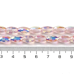 Прозрачные гальванические бусины с цветным покрытием ab EGLA-H104-05C