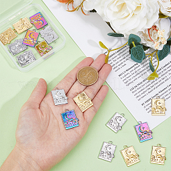 18 шт. 3-цветное ионное покрытие (IP) из нержавеющей стали 304&nbsp;STAS-DC0014-07