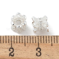 6-лепестковые двухсторонние колпачки из латуни с микропаве из кубического циркония&nbsp;ZIRC-F141-01S-01