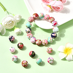 56 шт. 7-цветные круглые силиконовые бусины-фокусы SIL-PA0001-10