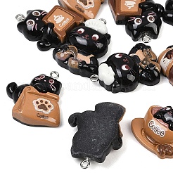 Подвески из непрозрачной смолы на кофейную тематику&nbsp;RESI-P052-04P-M