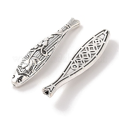 Тибетский стиль сплава цинка цветок лотоса шаблон рыбы шарики&nbsp;LS-X-PALLOY-P078-01