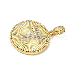Messing micro pave klare zirkonia anhänger&nbsp;KK-L253-17G-T
