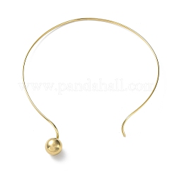 Ожерелья-чокеры с круглым кулоном из нержавеющей стали 304 NJEW-D058-01G