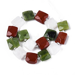 Нити бусин из натурального канадского нефрита G-T144-18A-01