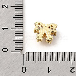 Micro bowknot ottone pavimentano i branelli zirconi&nbsp;KK-Z156-20G-02