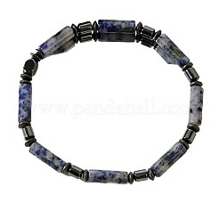 Браслеты из натуральной голубой пятнистой яшмы с эластичными бусинами для мужчин GQ6598